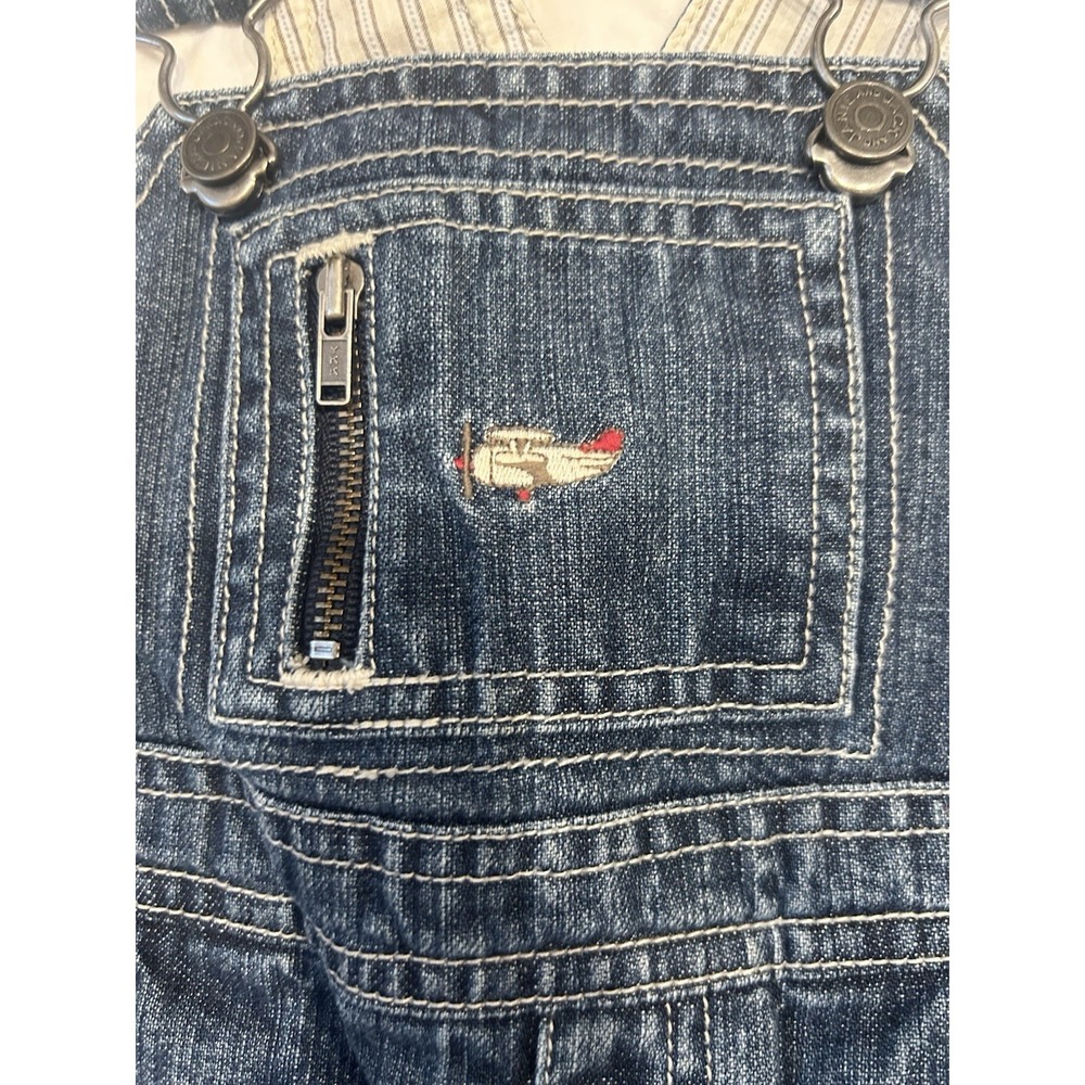 Jamie And Jack Airplane Embroidered Overalls Size 3-6 Months - Picture 2 of 5